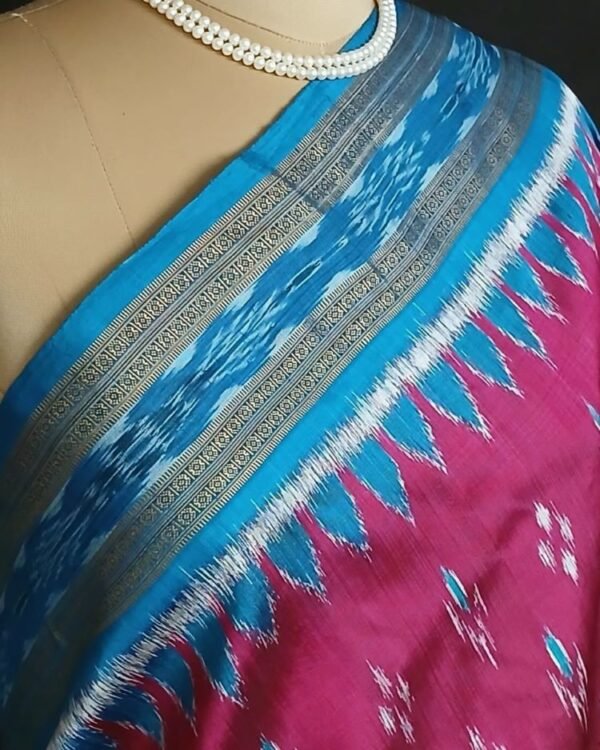 Pure silk Nuapatna Khandua Pata saree – (PNKP0012) - Image 4