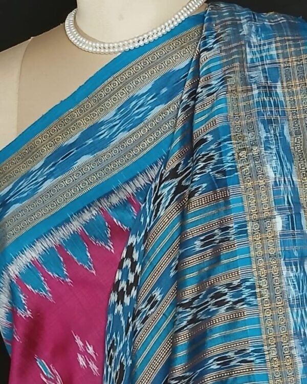 Pure silk Nuapatna Khandua Pata saree – (PNKP0012) - Image 6