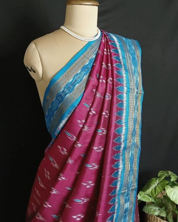 Pure silk Nuapatna Khandua Pata saree – (PNKP0012) - Image 7