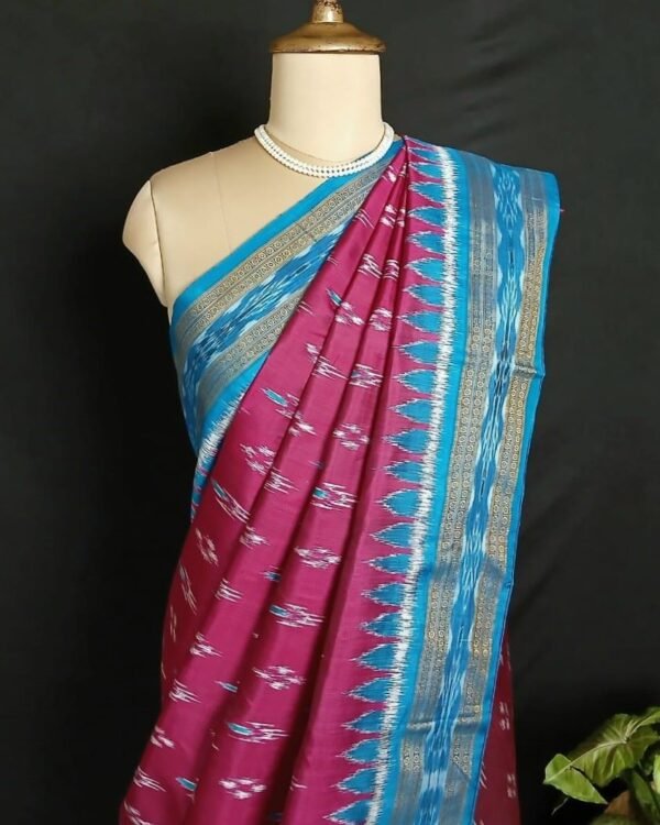 Pure silk Nuapatna Khandua Pata saree – (PNKP0012) - Image 8