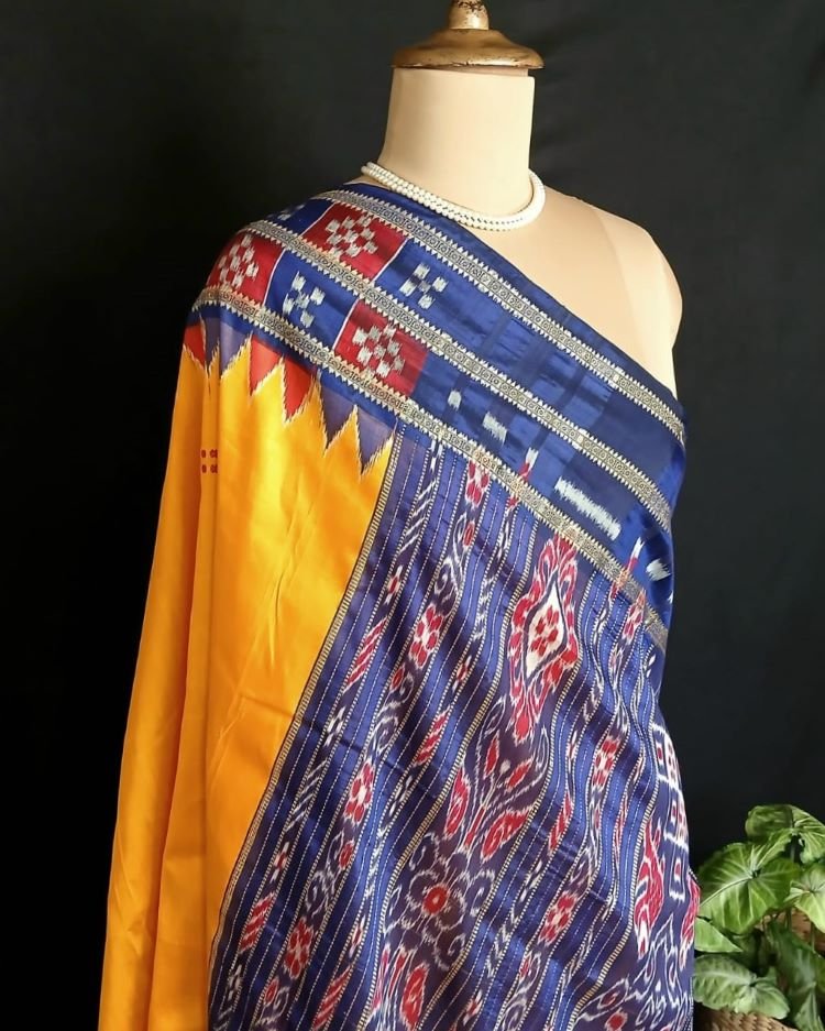 Pure silk Nuapatna Khandua Pata saree – (PNKP0013) - Image 10