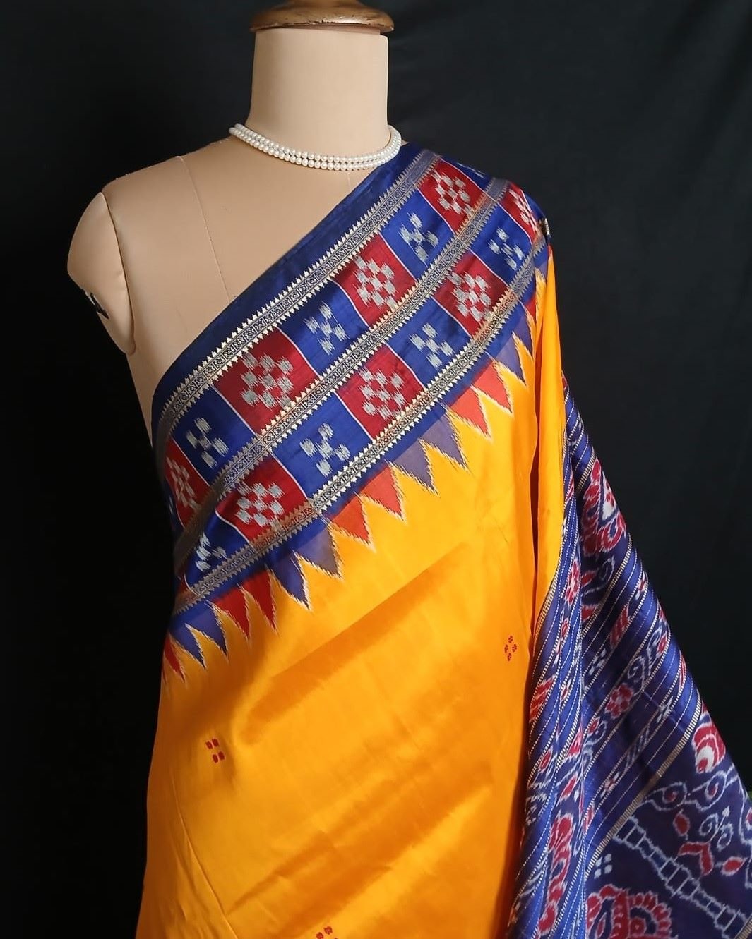 Pure silk Nuapatna Khandua Pata saree – (PNKP0013) - Image 3