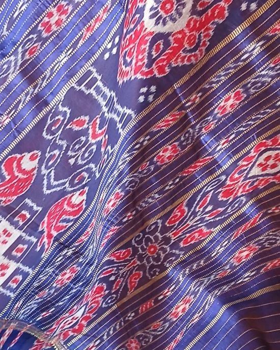 Pure silk Nuapatna Khandua Pata saree – (PNKP0013) - Image 11