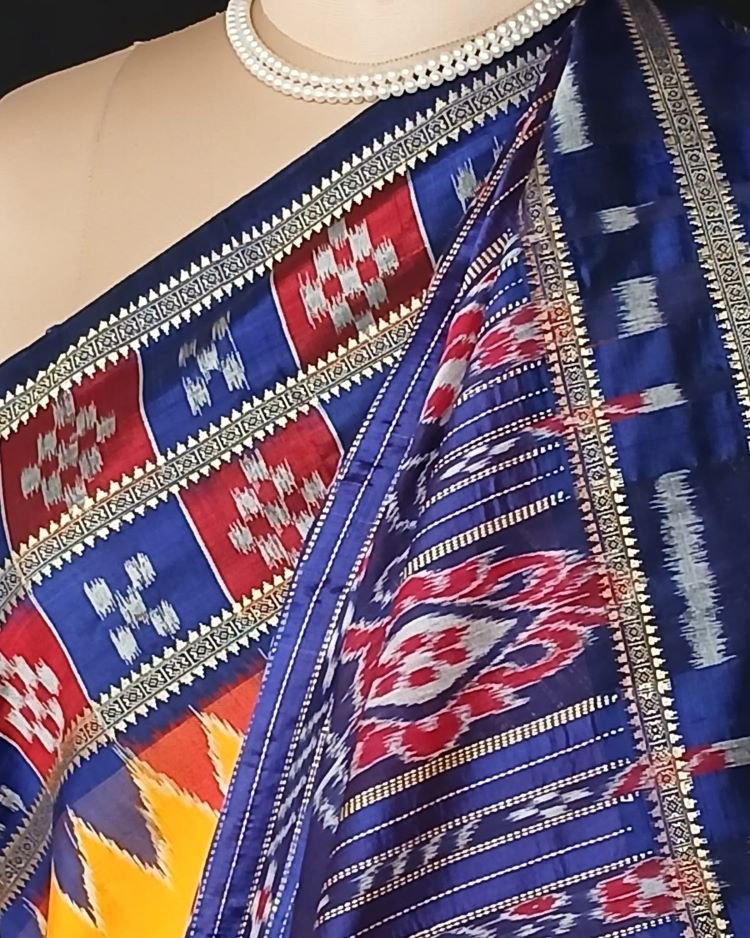 Pure silk Nuapatna Khandua Pata saree – (PNKP0013) - Image 6