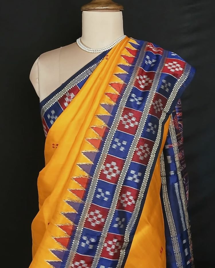 Pure silk Nuapatna Khandua Pata saree – (PNKP0013) - Image 8
