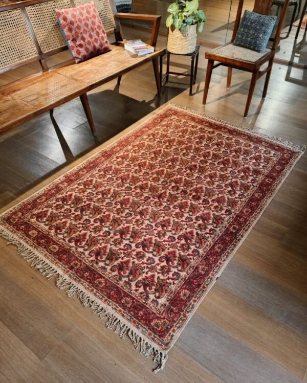 Kalamkari Dhurrie from Warangal (6 x 4 ft) – (NWKD1006) - Image 2