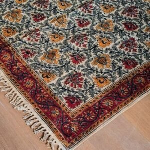 Kalamkari Dhurrie from Warangal (6 x 4 ft) – (NWKD1004)