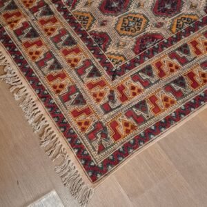 Kalamkari Dhurrie from Warangal (5 x 8 ft) – (NWKD1207)