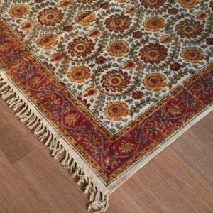 Kalamkari Dhurrie from Warangal (6 x 4 ft) – (NWKD1011)