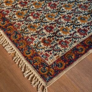 Kalamkari Dhurrie from Warangal (6 x 4 ft) – (NWKD1017)