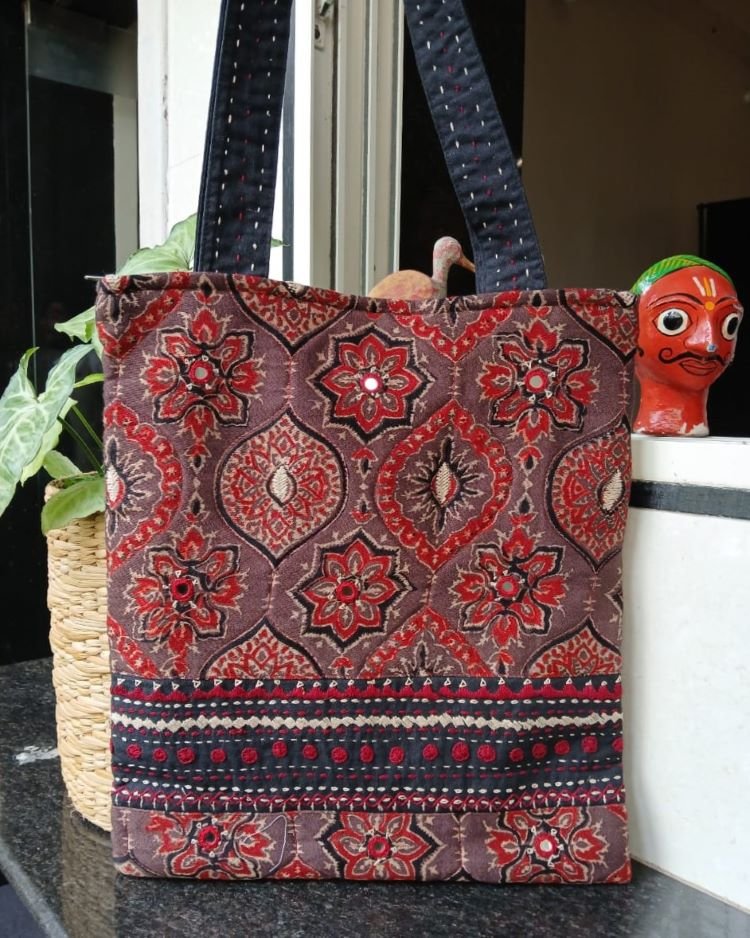 Ajrakh Tote Bag – (ATBG0014) - Image 3