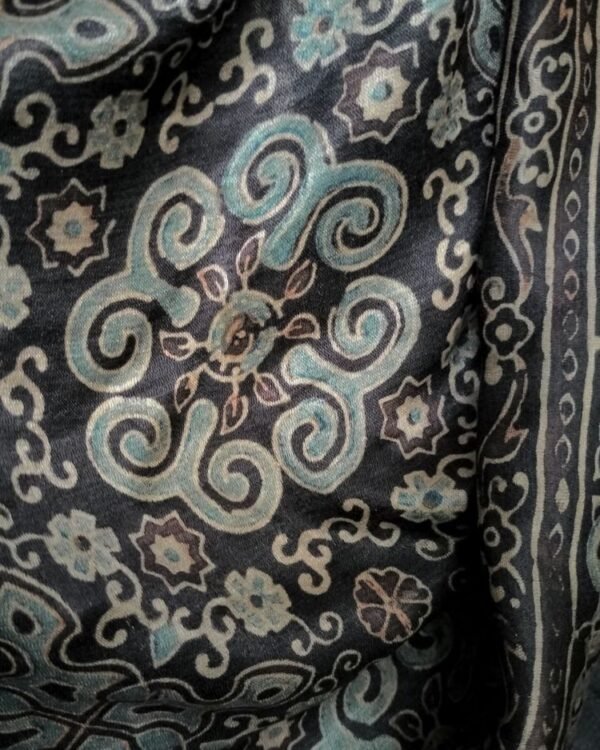Ajrakh Natural Dyes Medium Square Scarf – (NDAS0011) - Image 3
