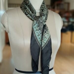 Ajrakh Natural Dyes Medium Square Scarf – (NDAS0015)