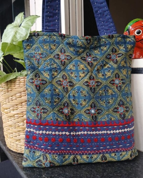 Ajrakh Tote Bag - (ATBG0003) - Image 2