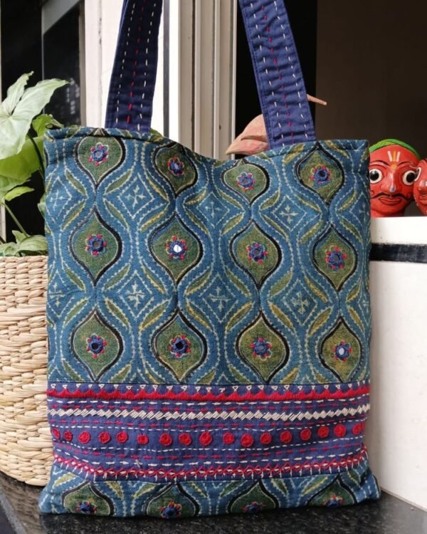 Ajrakh Tote Bag - (ATBG0005) - Image 2