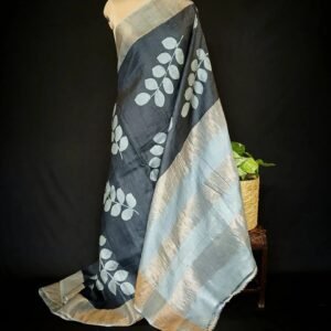 Handpainted Tussar Silk Saree - (TSHS0006)