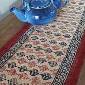 Bamboo Bagh Table Runner in Natural Dyes (BBTR0006)