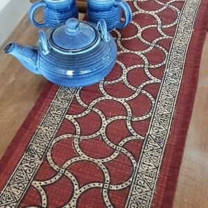 Bamboo Bagh Table Runner in Natural Dyes(BBTR0003)