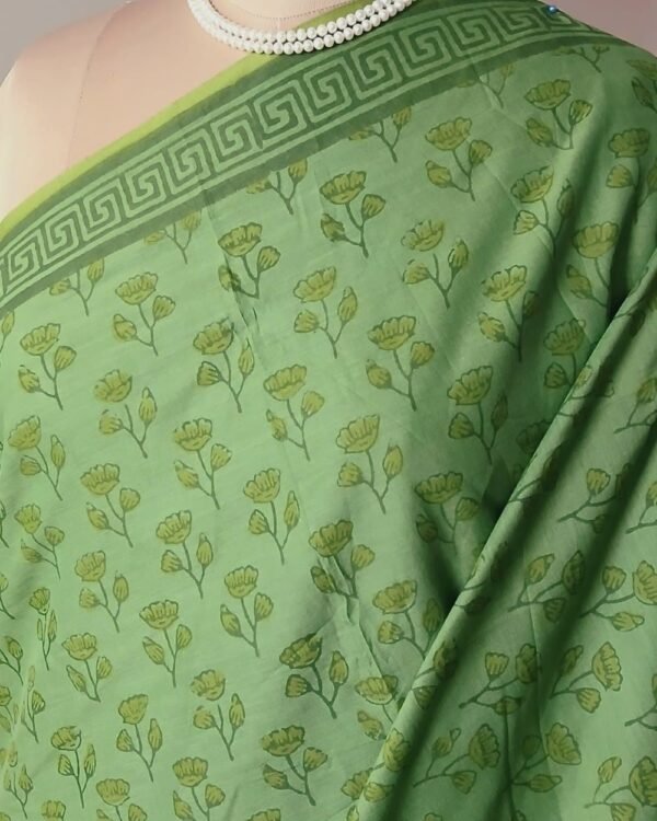 Hand Blockprint from Ahmedabad in Soft Mul Cotton – (BMCA0020) - Image 3