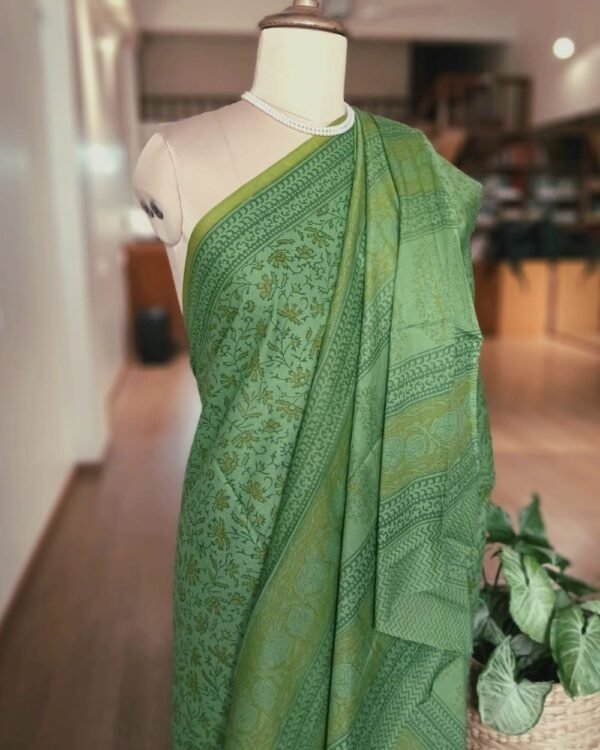 Hand Blockprint from Ahmedabad in Soft Mul Cotton – (BMCA0021) - Image 5