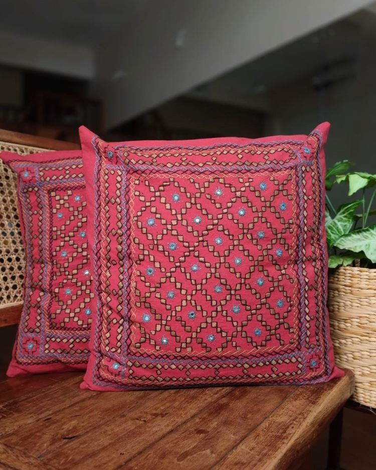 Barmer Embroidered Cushion Cover Set- (BECC0001) - Image 2