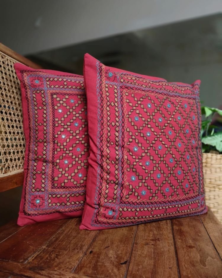 Barmer Embroidered Cushion Cover Set- (BECC0001)