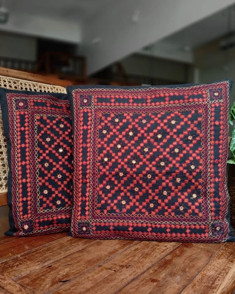 Barmer Embroidered Cushion Cover Set - (BECC0002) - Image 2