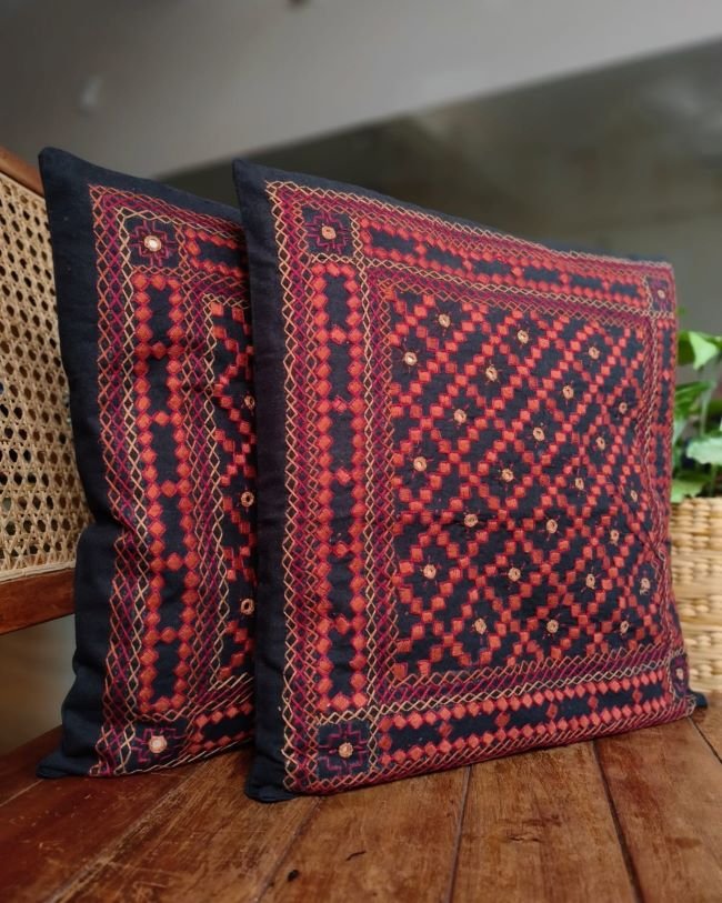Barmer Embroidered Cushion Cover Set - (BECC0002)