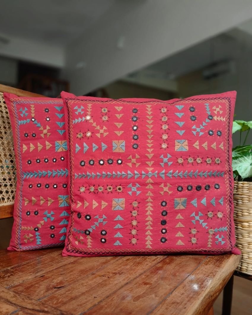 Barmer Embroidered Cushion Cover Set - (BECC0005) - Image 2