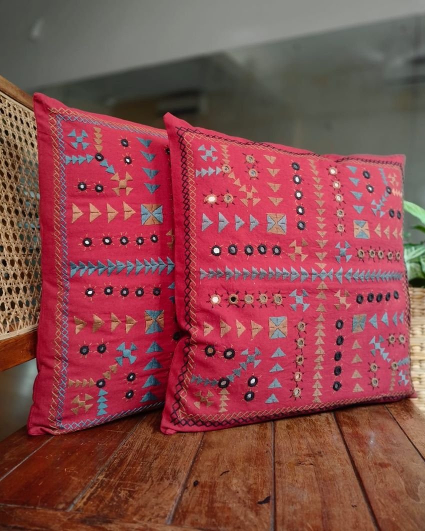 Barmer Embroidered Cushion Cover Set - (BECC0005)