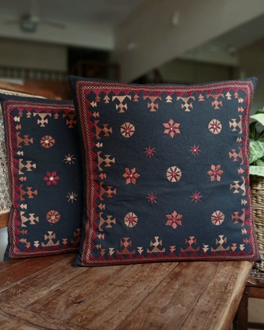 Barmer Embroidered Cushion Cover Set - (BECC0008) - Image 2