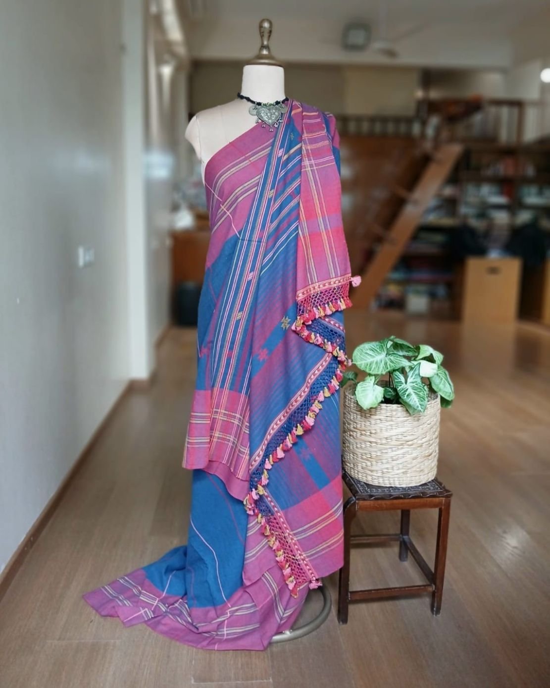 Bhujodi Saree handwoven in Kala Cotton – (BHUJ0096)