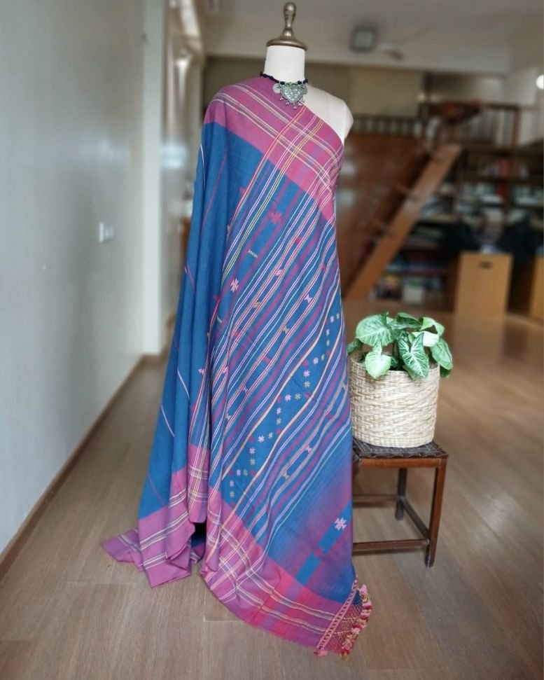 Bhujodi Saree handwoven in Kala Cotton – (BHUJ0096) - Image 6