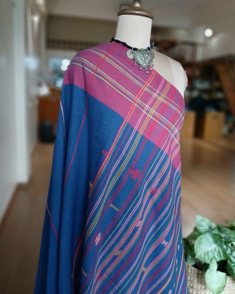 Bhujodi Saree handwoven in Kala Cotton – (BHUJ0096) - Image 7