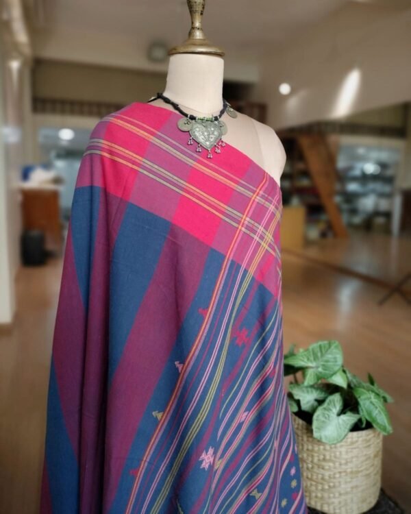 Bhujodi Saree handwoven in Kala Cotton – (BHUJ0090) - Image 7