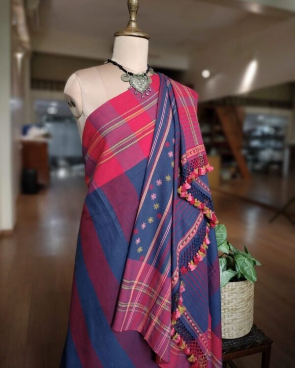 Bhujodi Saree handwoven in Kala Cotton – (BHUJ0090) - Image 2
