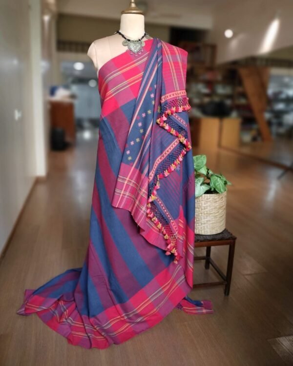 Bhujodi Saree handwoven in Kala Cotton – (BHUJ0090)