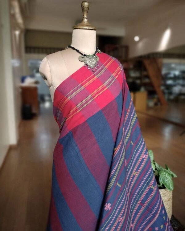 Bhujodi Saree handwoven in Kala Cotton – (BHUJ0090) - Image 5