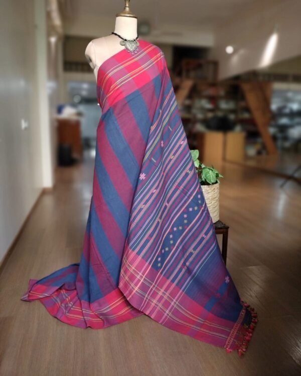Bhujodi Saree handwoven in Kala Cotton – (BHUJ0090) - Image 4