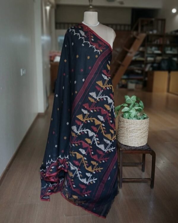 Handweave Jamdani Cotton Saree – (JCHS1046) - Image 4