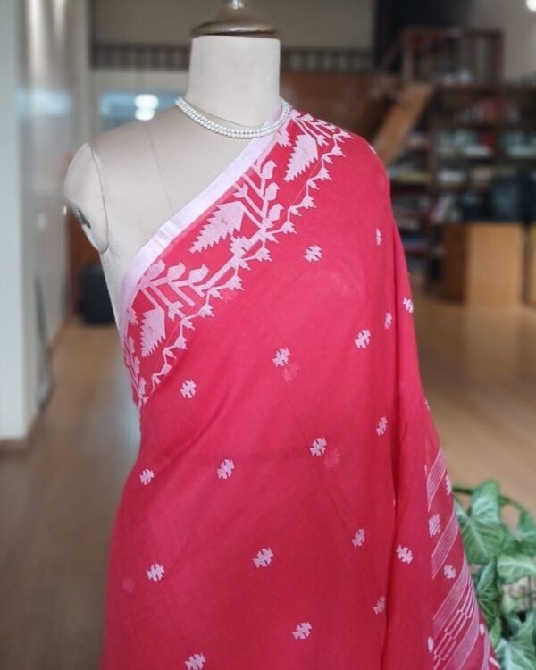 Handweave Jamdani Cotton Saree – (JCHS1047) - Image 3