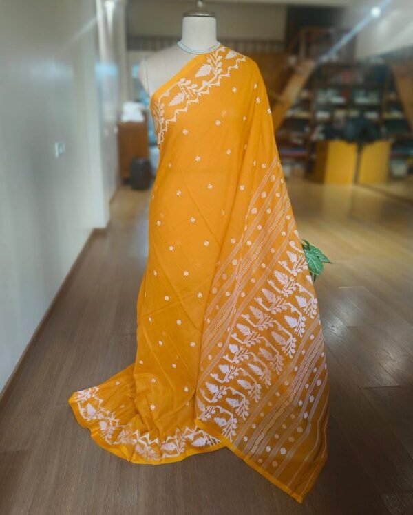 Handweave Jamdani Cotton Saree – (JCHS1048) - Image 2