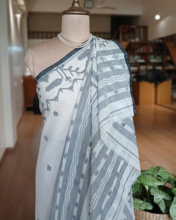 Handweave Jamdani Cotton Saree – (JCHS1050)