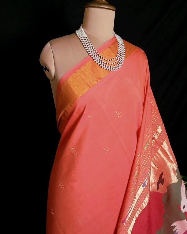 Hastapadar Paithani Handloom in cotton - (HPHS0003) - Image 3