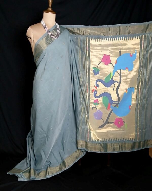 Hastapadar Paithani Handloom in cotton - (HPHS0005) - Image 2