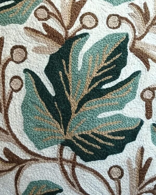Crewel embroidered Chinar Motif Cushion Covers – (CCMC0015) - Image 4