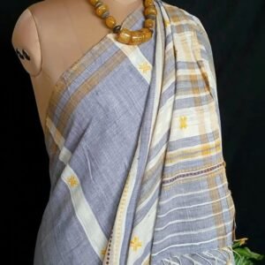Ahimsa Eri Silk saree from Sualkuchi in Assam - (AESS0002)