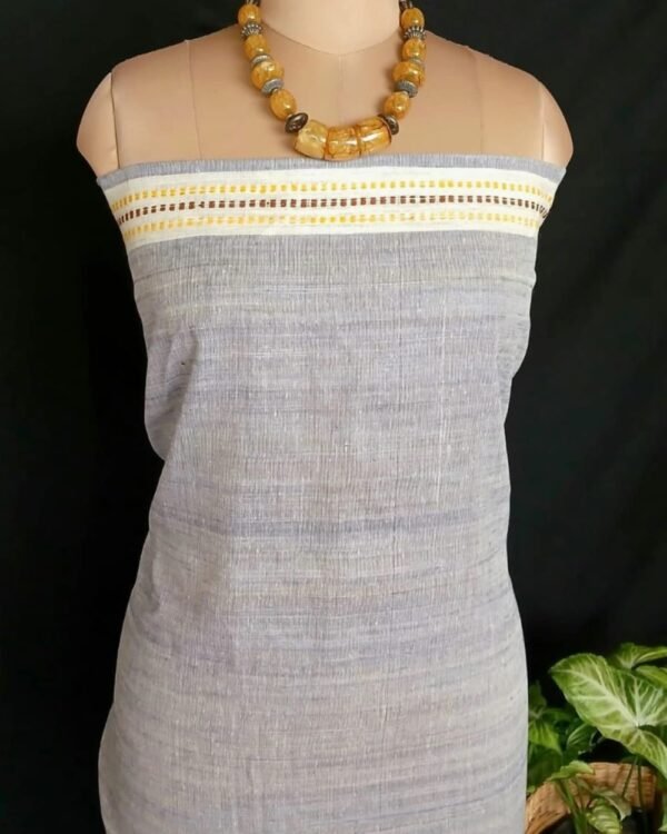 Ahimsa Eri Silk saree from Sualkuchi in Assam - (AESS0002) - Image 6
