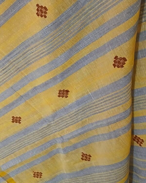 Ahimsa Eri Silk saree from Sualkuchi in Assam - (AESS0003) - Image 8