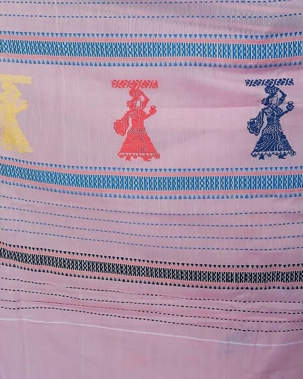 Gollabhama (milkmaid / gopika) handweave saree in cotton – (WGHS1001) - Image 6